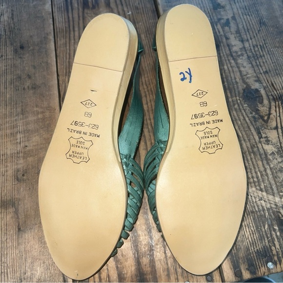 East Fifth Sandals Women’s Size 6B Turquoise Leather - Picture 9 of 11